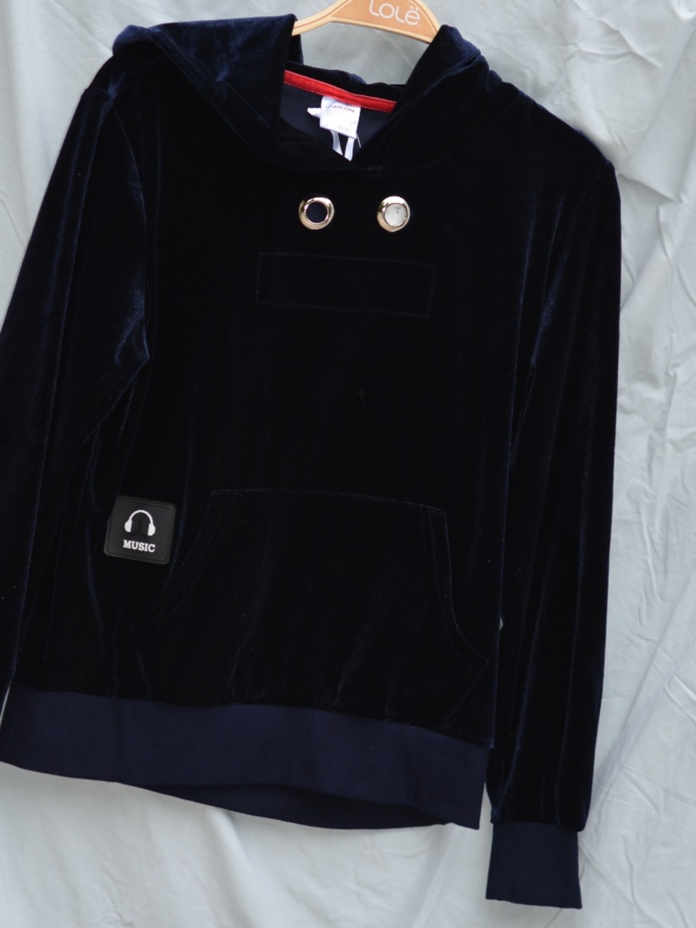 Velour Hoodie SZ L JWEON NWT